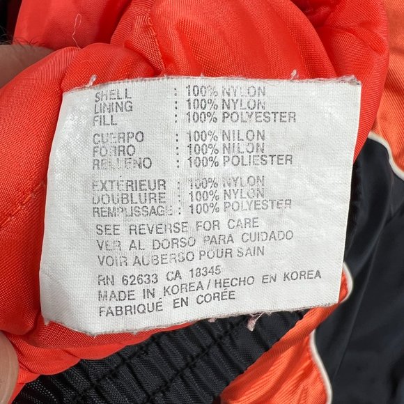 VTG Pro Player Philadelphia Flyer Jacket Adult Extra Large Black Full Zip Puffer - Picture 7 of 16